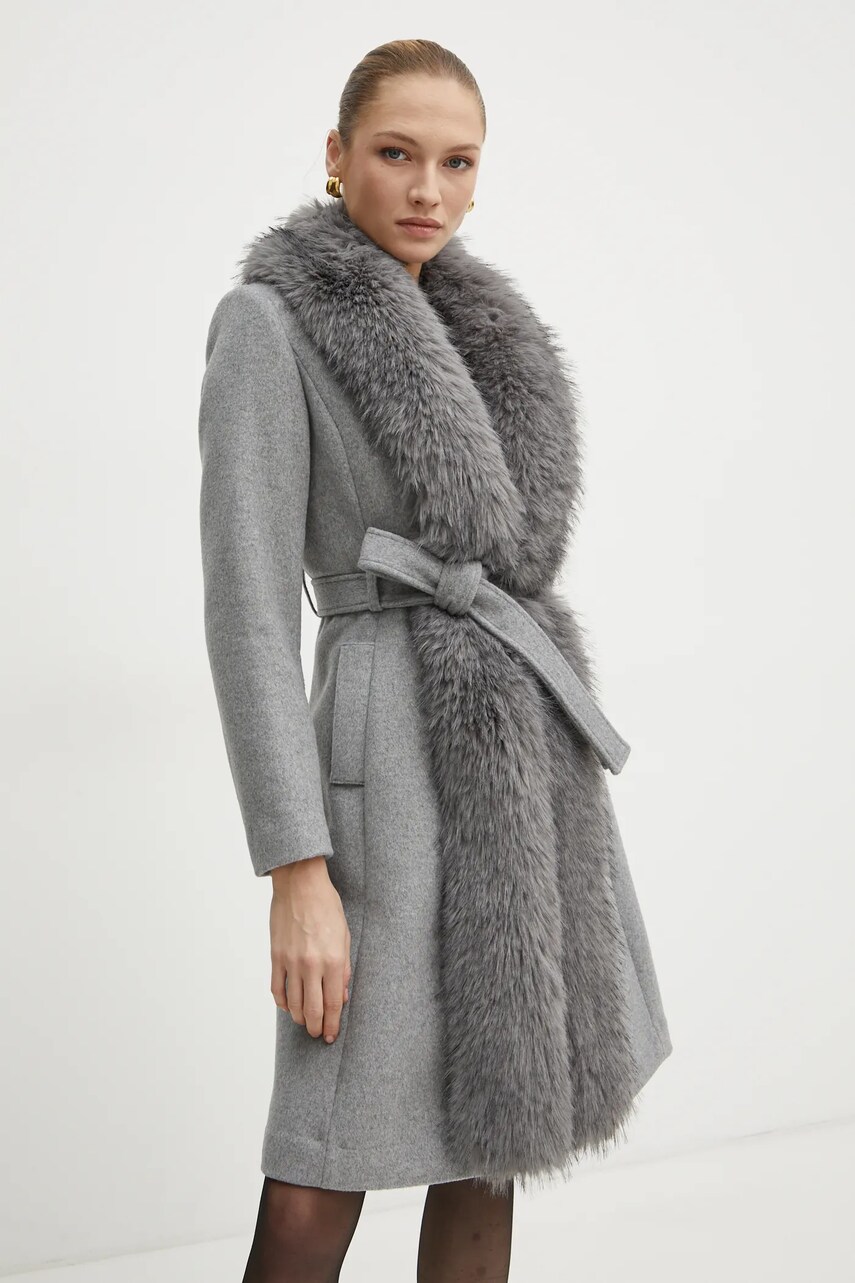 Вовняне пальто Marciano Guess VALERIE колір сірий перехідне 4BGL09 9957Z
