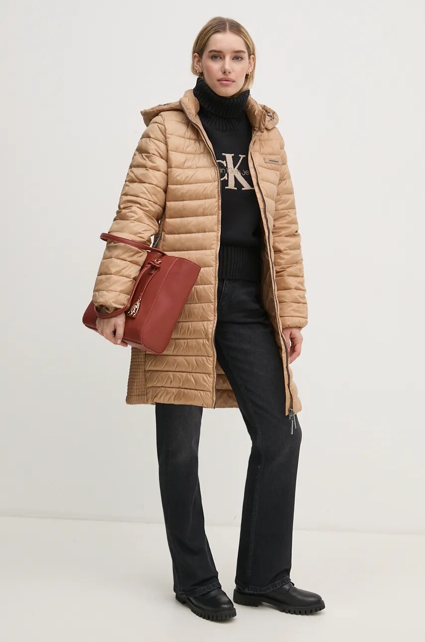 Куртка Calvin Klein жіноча колір сірий зимова K20K208011