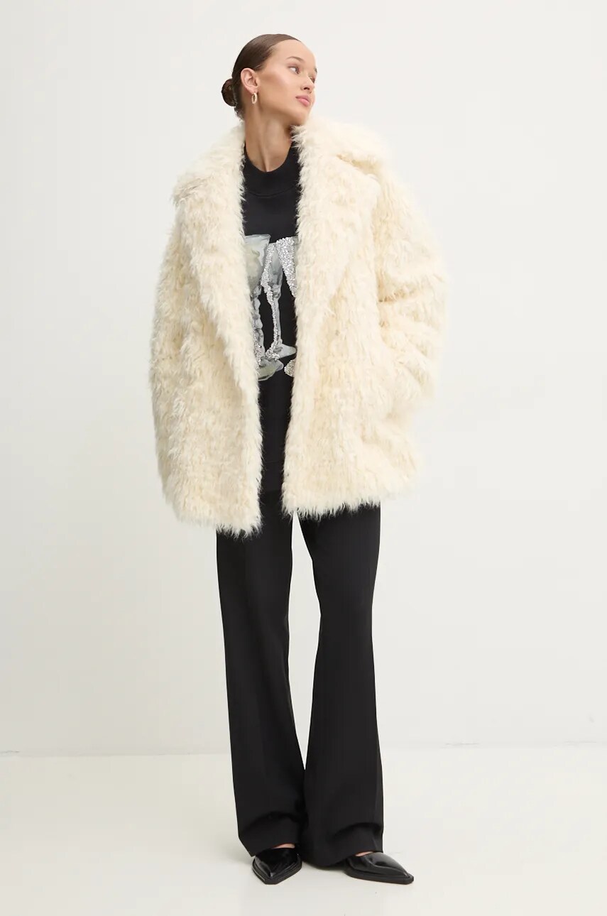 Пальто MSGM жіноче колір бежевий перехідне 3742MDC17.247808