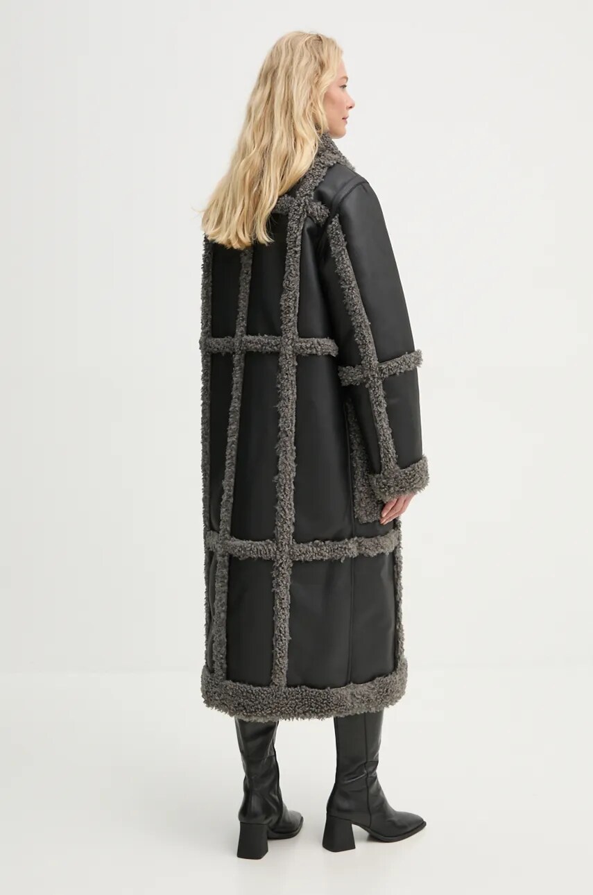 Пальто Stand Studio Patrice Coat жіноче колір чорний перехідне oversize 61100-9010
