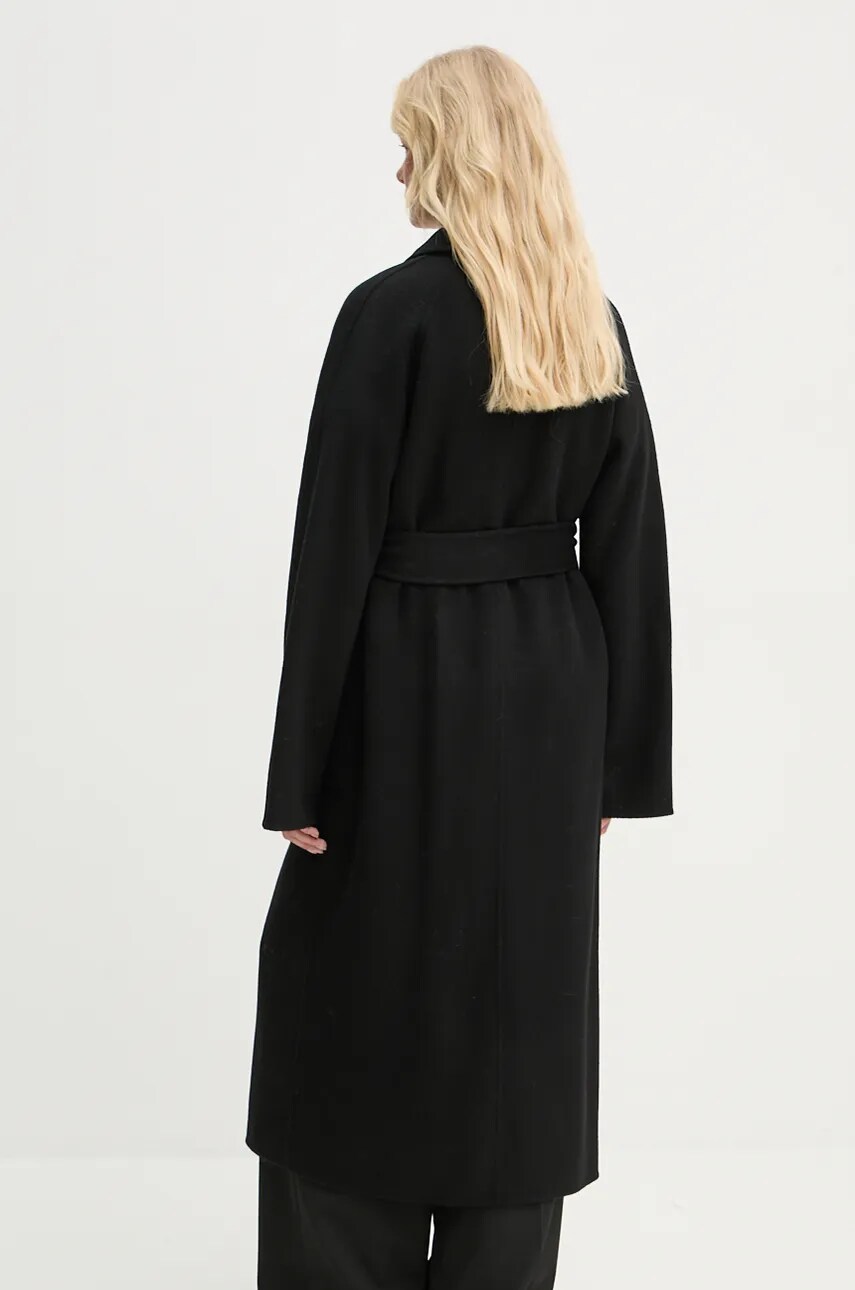 Вовняне пальто Stand Studio Claudine Long Coat колір чорний перехідне 61218-8550