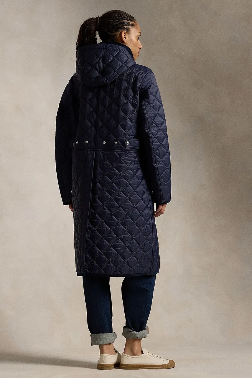 Пальто Polo Ralph Lauren жіноче колір синій зимове 211941002