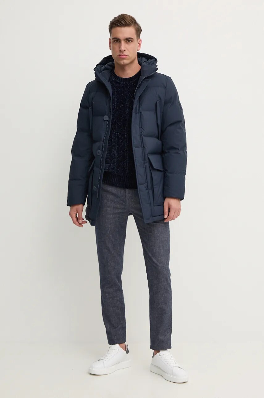 Куртка Tommy Hilfiger чоловіча колір синій зимова MW0MW37483