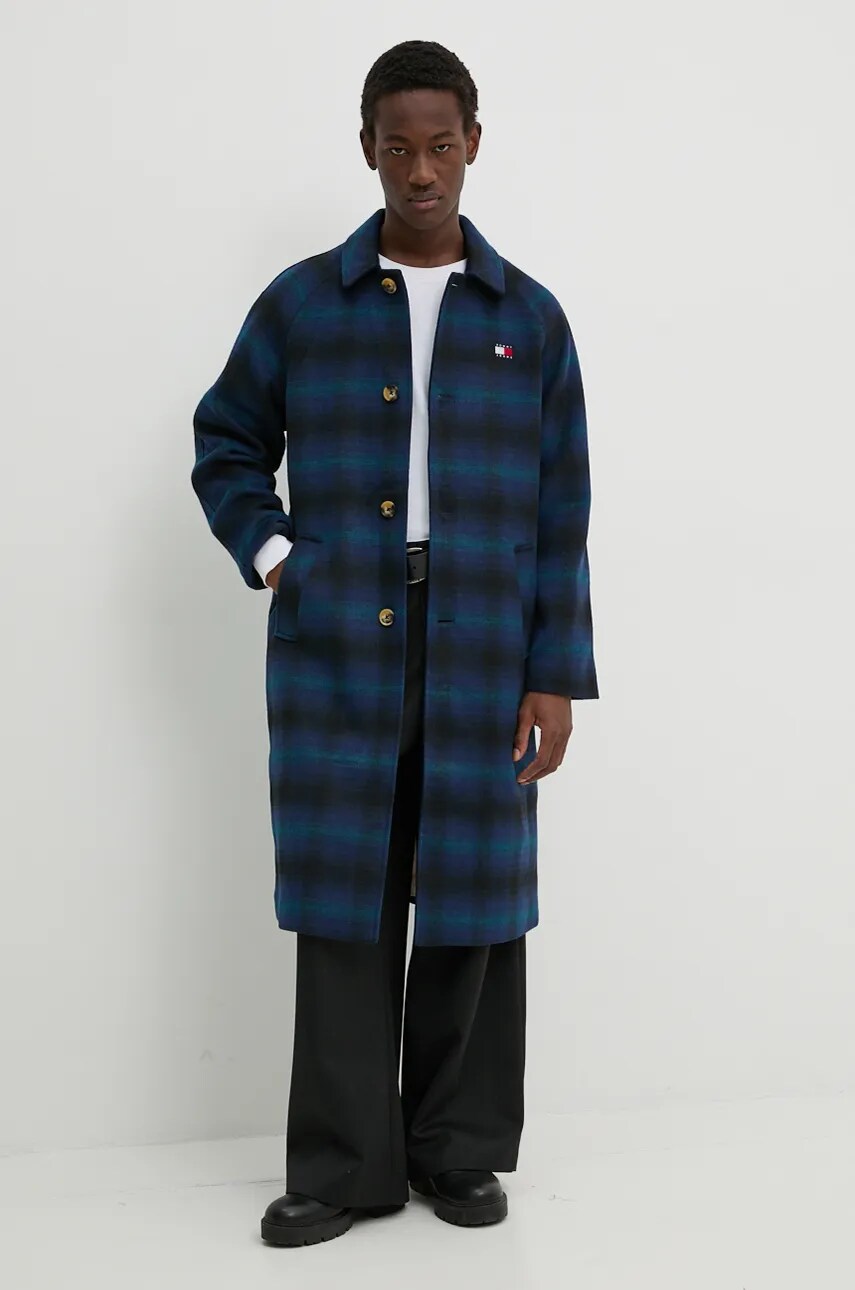 Пальто з домішкою вовни Tommy Jeans перехідне DM0DM20608