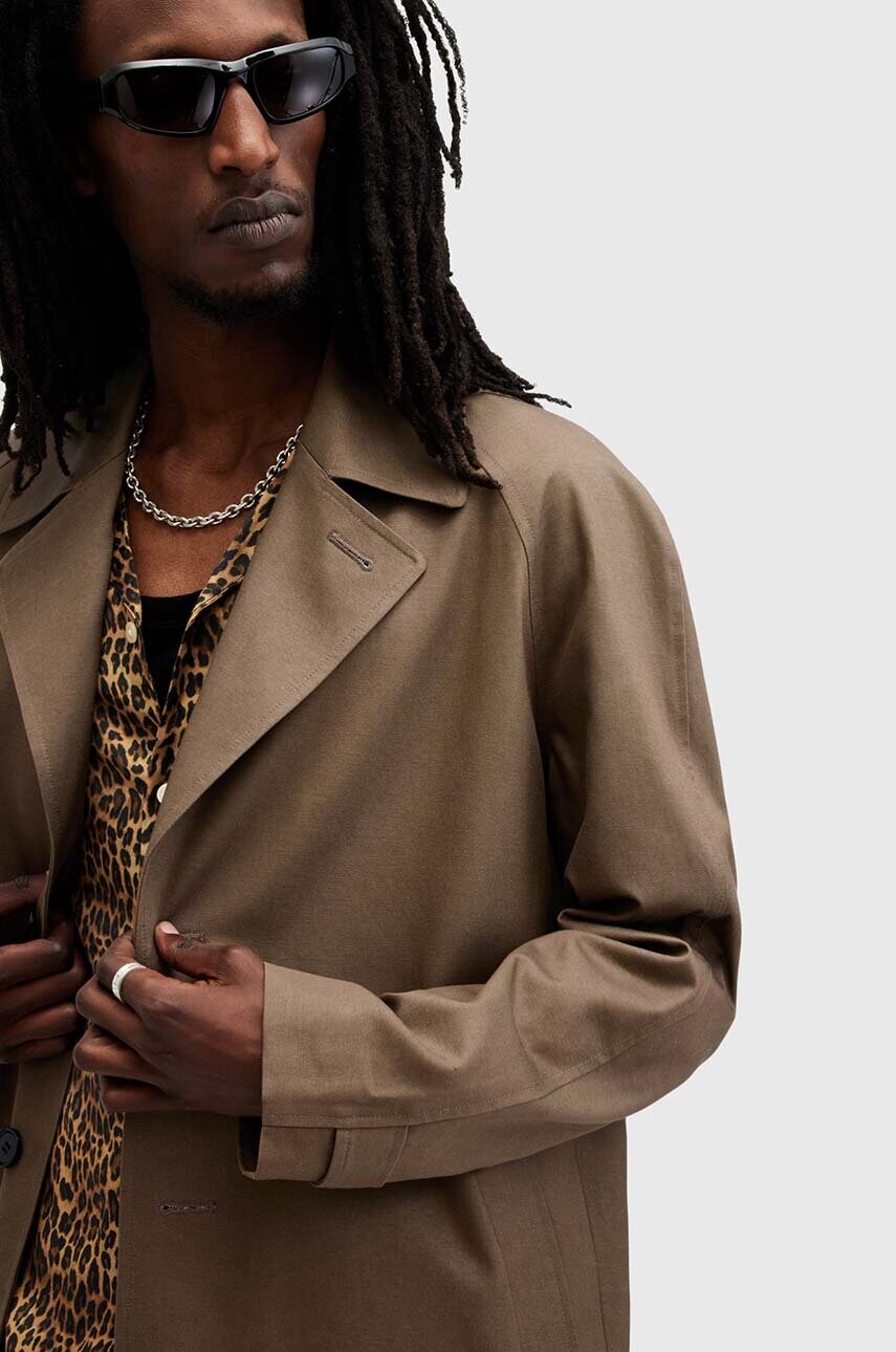 Пальто AllSaints MONTELL чоловіче колір коричневий перехідне M020OB