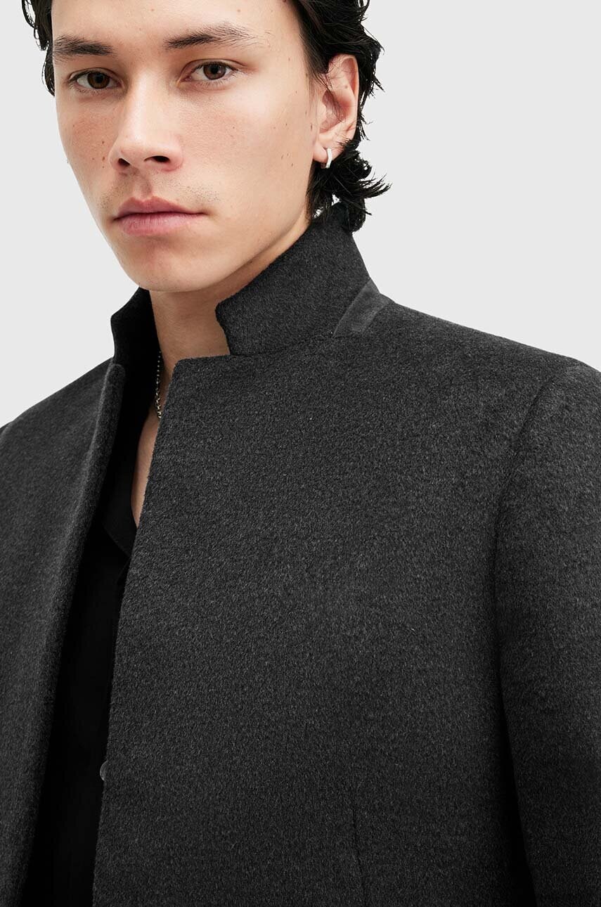 Пальто з домішкою вовни AllSaints HARGROVE COAT колір зелений перехідне M038OB