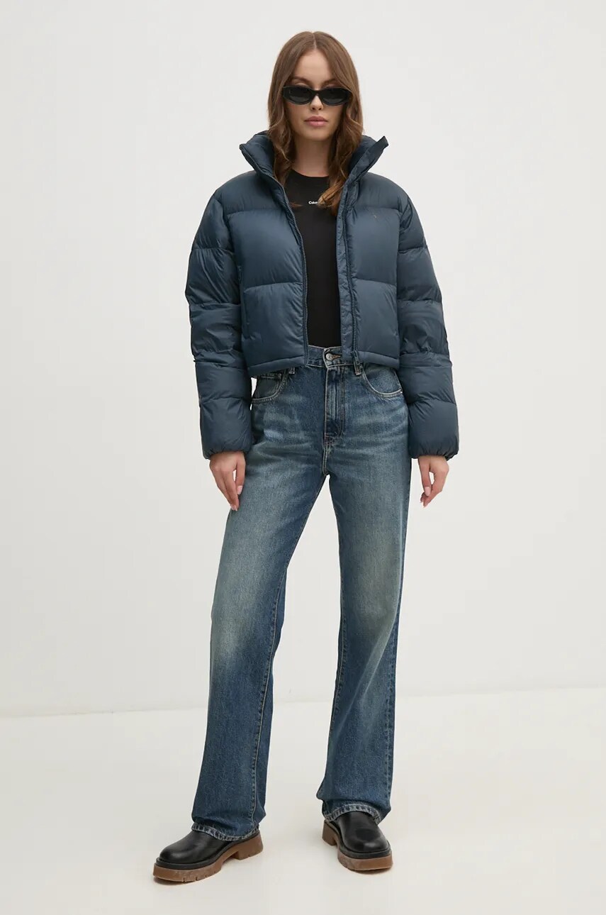 Пухова куртка Calvin Klein Jeans жіноча колір чорний зимова oversize J20J223577