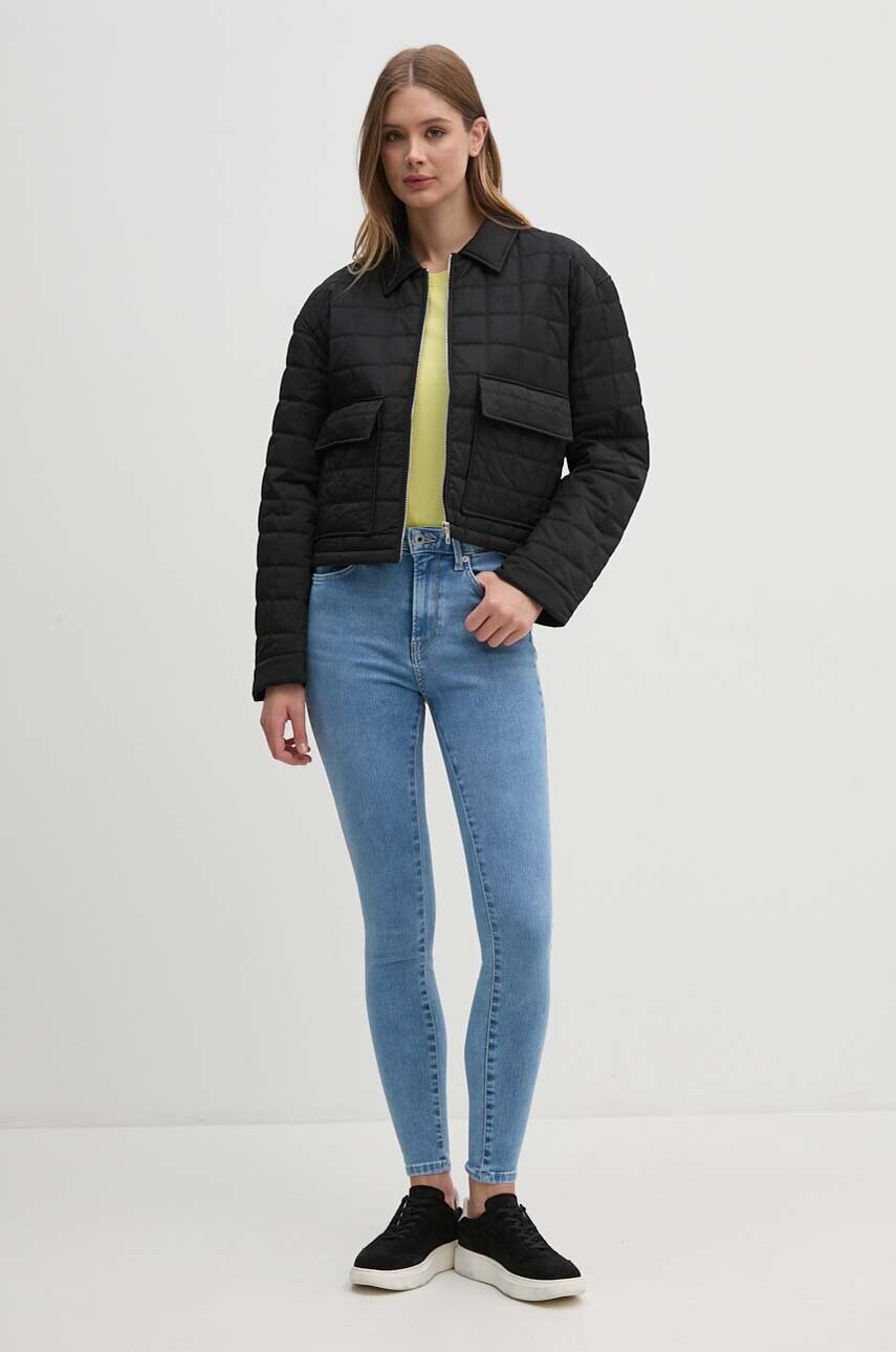 Куртка Calvin Klein Jeans жіноча колір чорний перехідна J20J223568