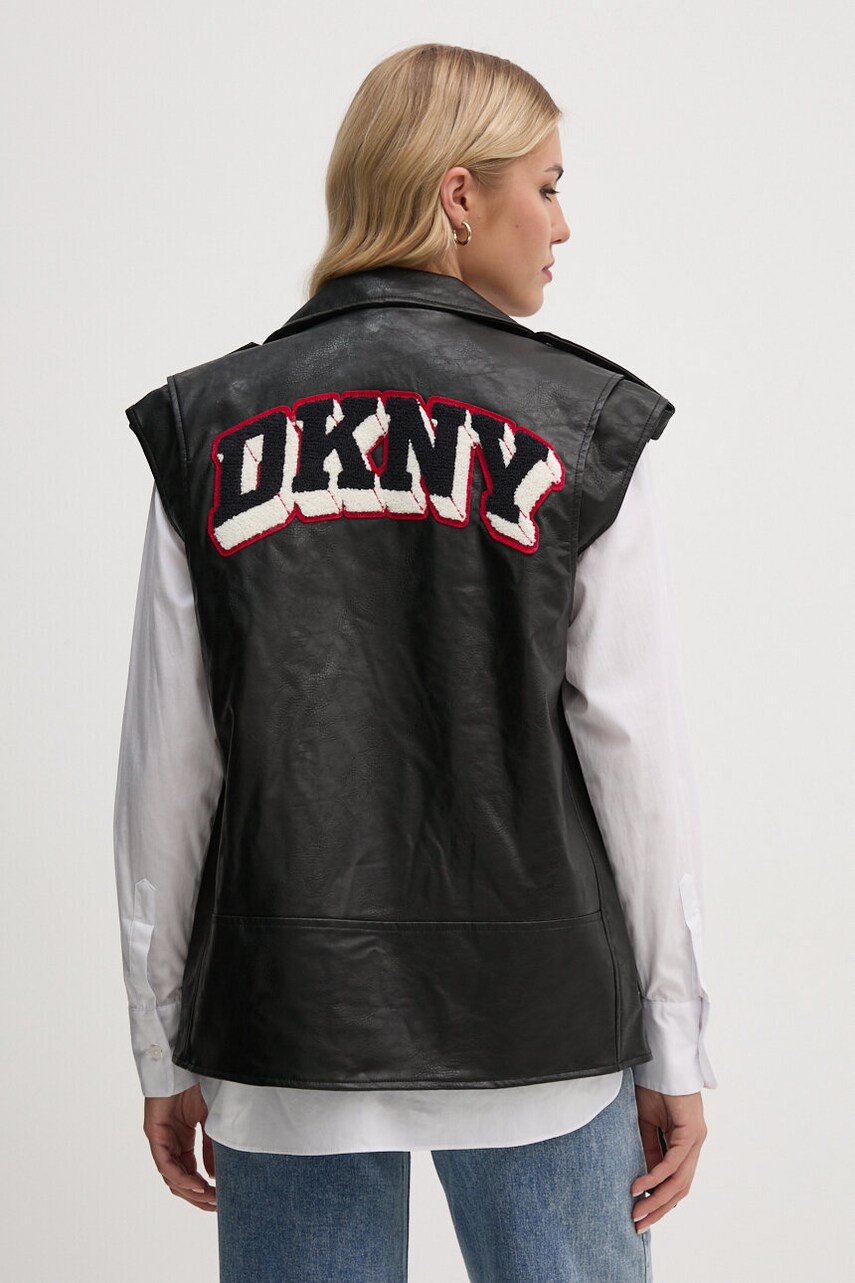 Безрукавка Dkny жіноча колір чорний перехідна D2E4A110