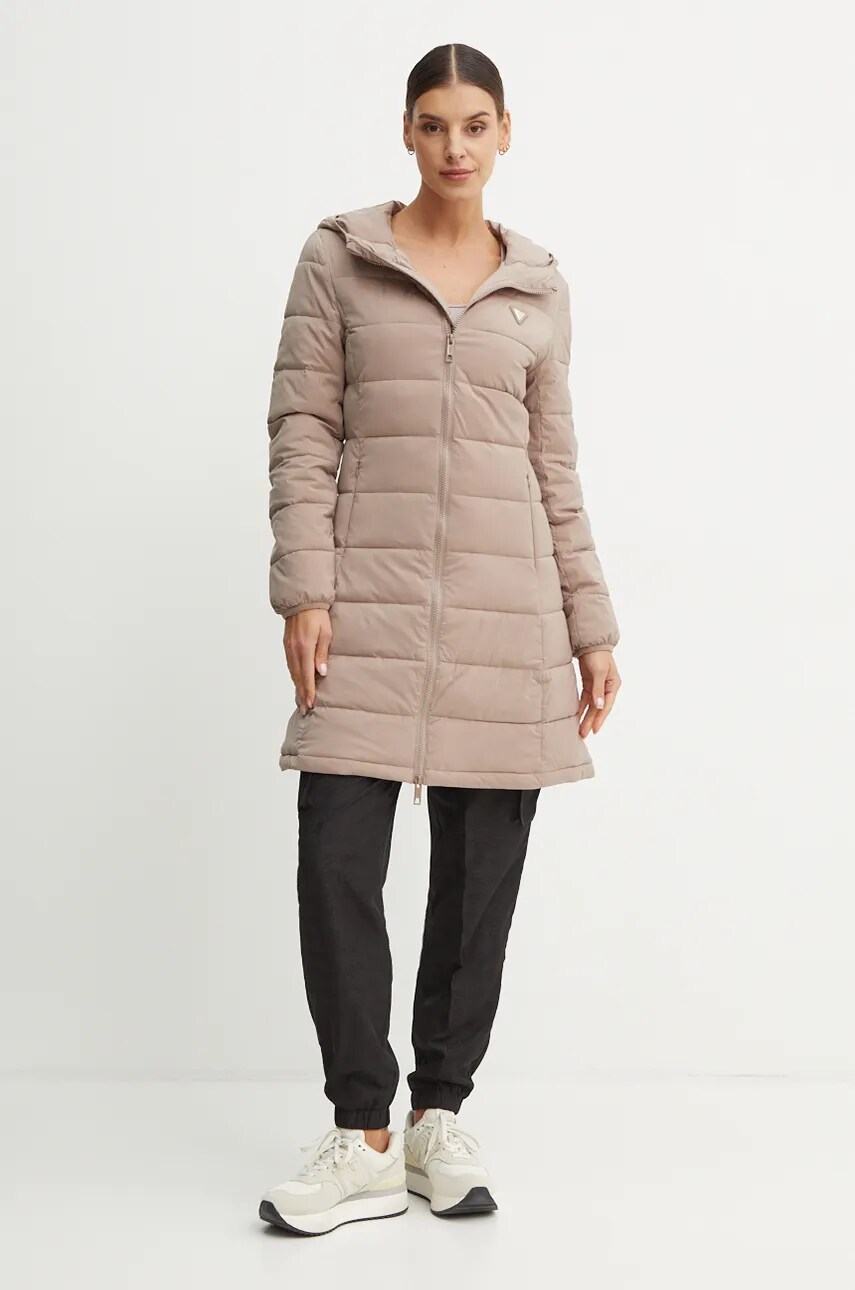 Куртка Guess NEW ALETA жіноча колір коричневий зимова V4YL05 WF3X0