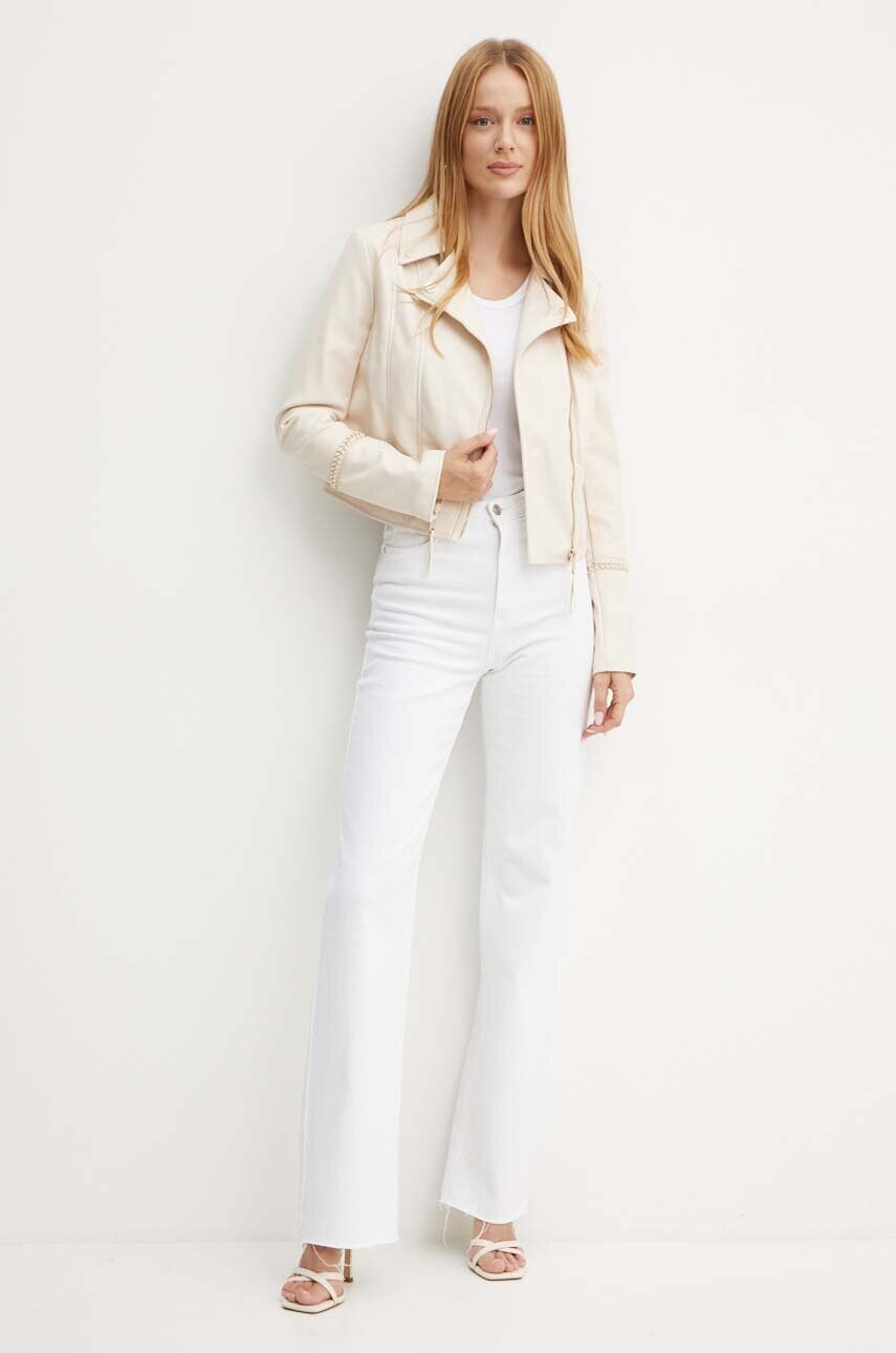 Куртка Guess ALICE жіноча колір бежевий перехідна W4YL21 WE480