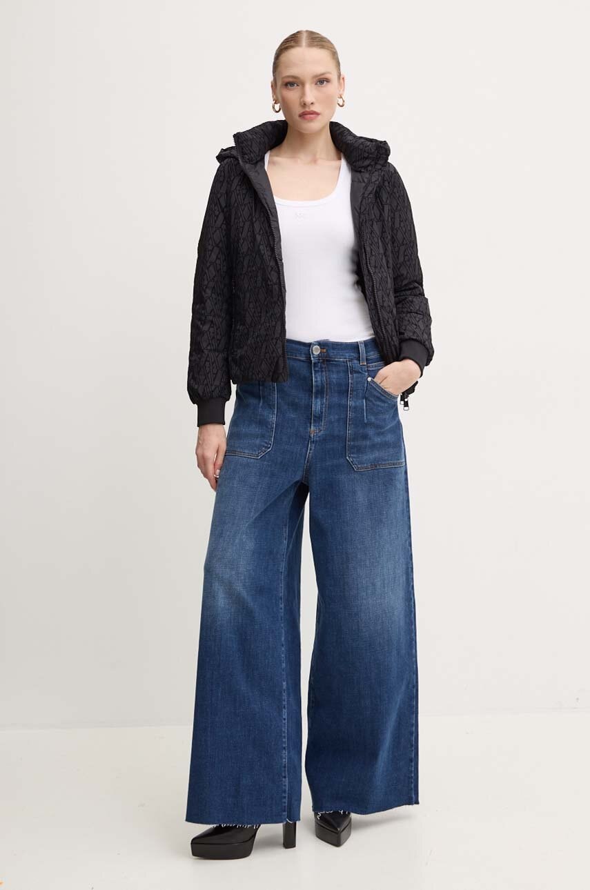 Куртка Armani Exchange жіноча колір чорний зимова 6DYB07 YN2UZ