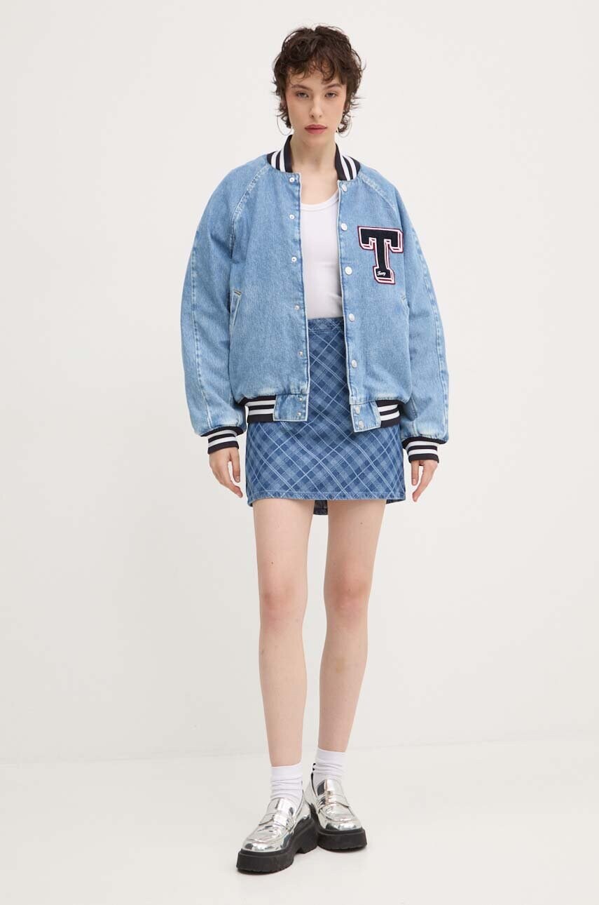 Джинсова куртка-бомбер Tommy Jeans перехідна DW0DW18202