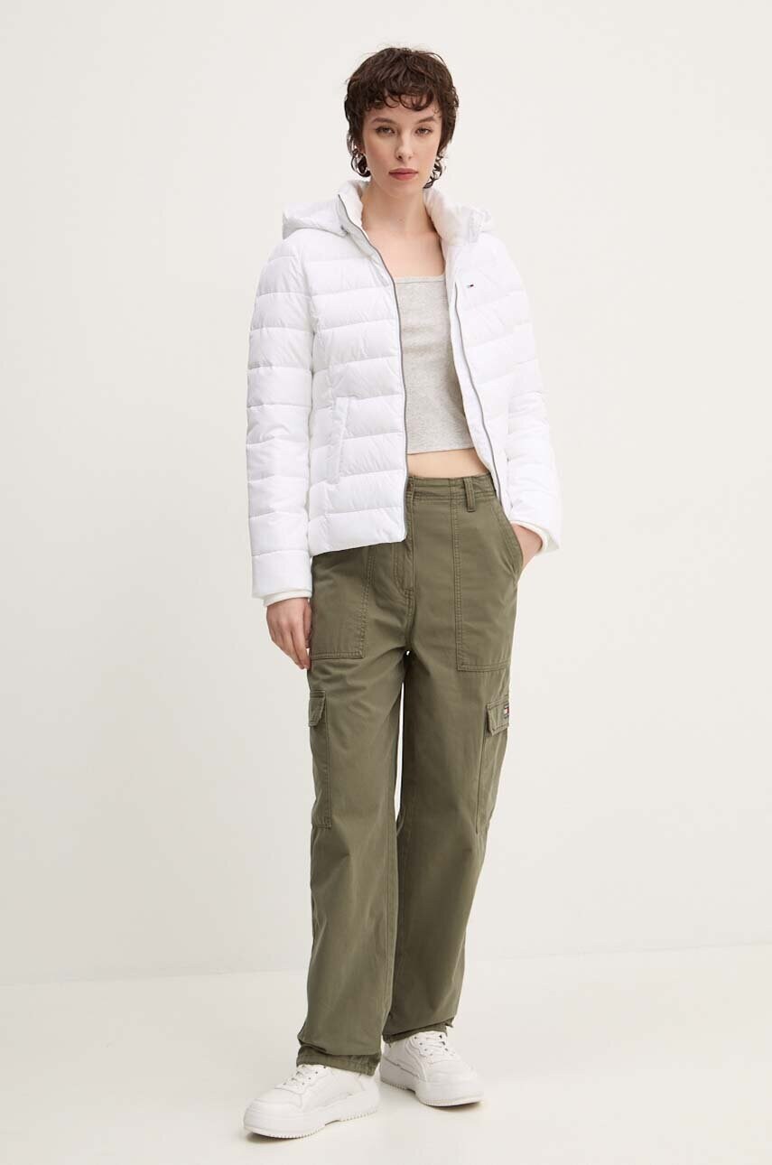 Куртка Tommy Jeans жіноча колір білий зимова DW0DW18311