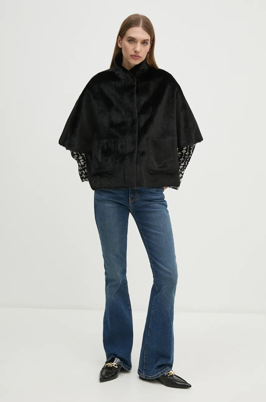 Пальто Joseph Ribkoff жіноче колір чорний зимове oversize 243917