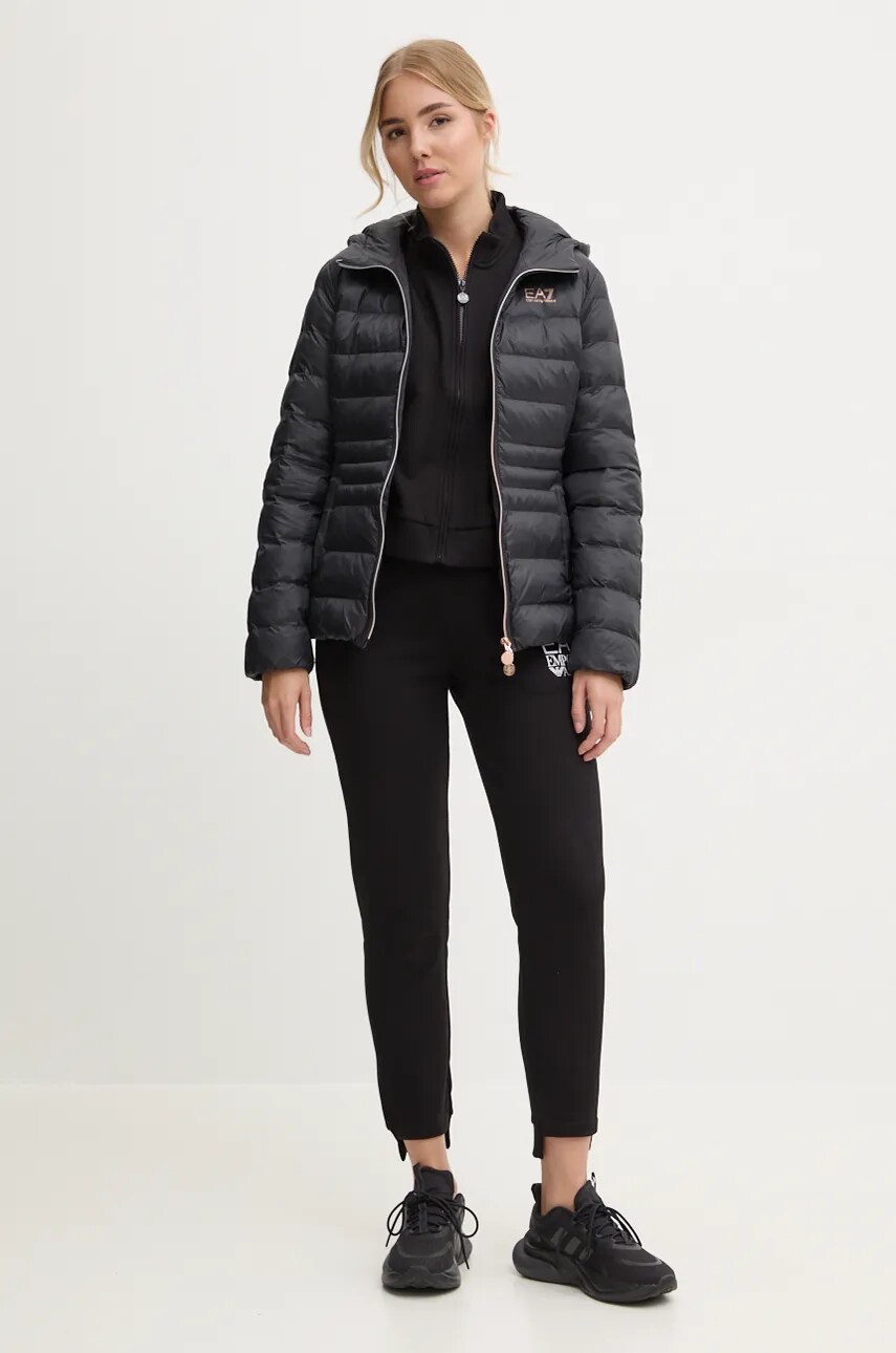 Куртка EA7 Emporio Armani жіноча колір чорний зимова TN88Z.6DTB04