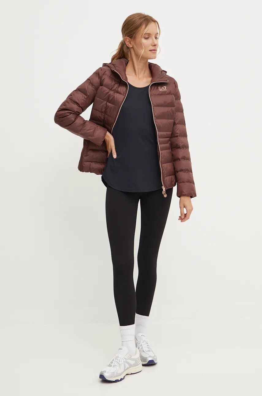 Куртка EA7 Emporio Armani жіноча колір бордовий перехідна TN88Z.6DTB04