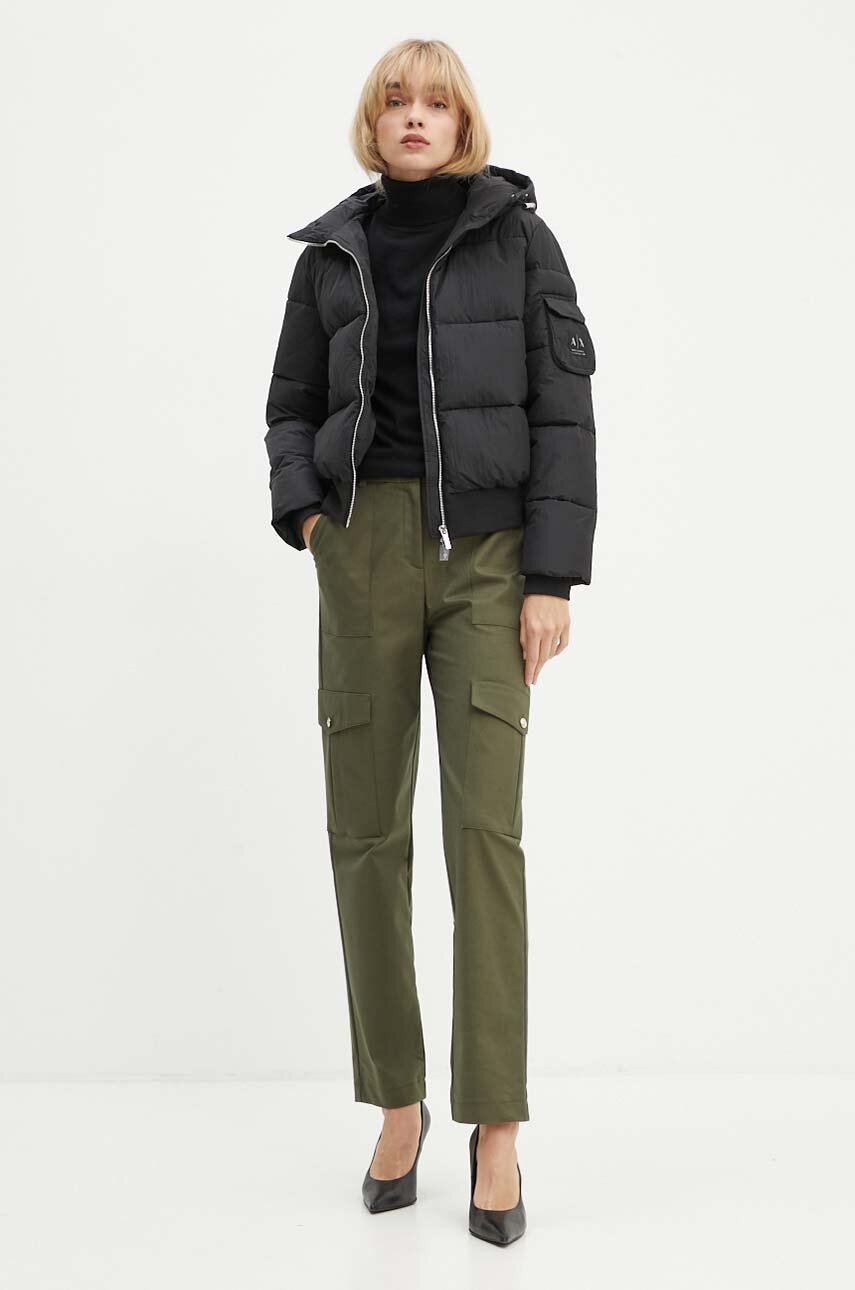 Куртка Armani Exchange жіноча колір чорний зимова XW000033 AF10248