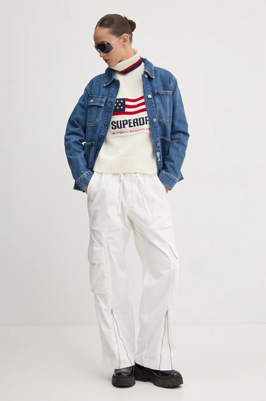 Джинсова куртка Superdry жіноча перехідна W5011809A-7NJ