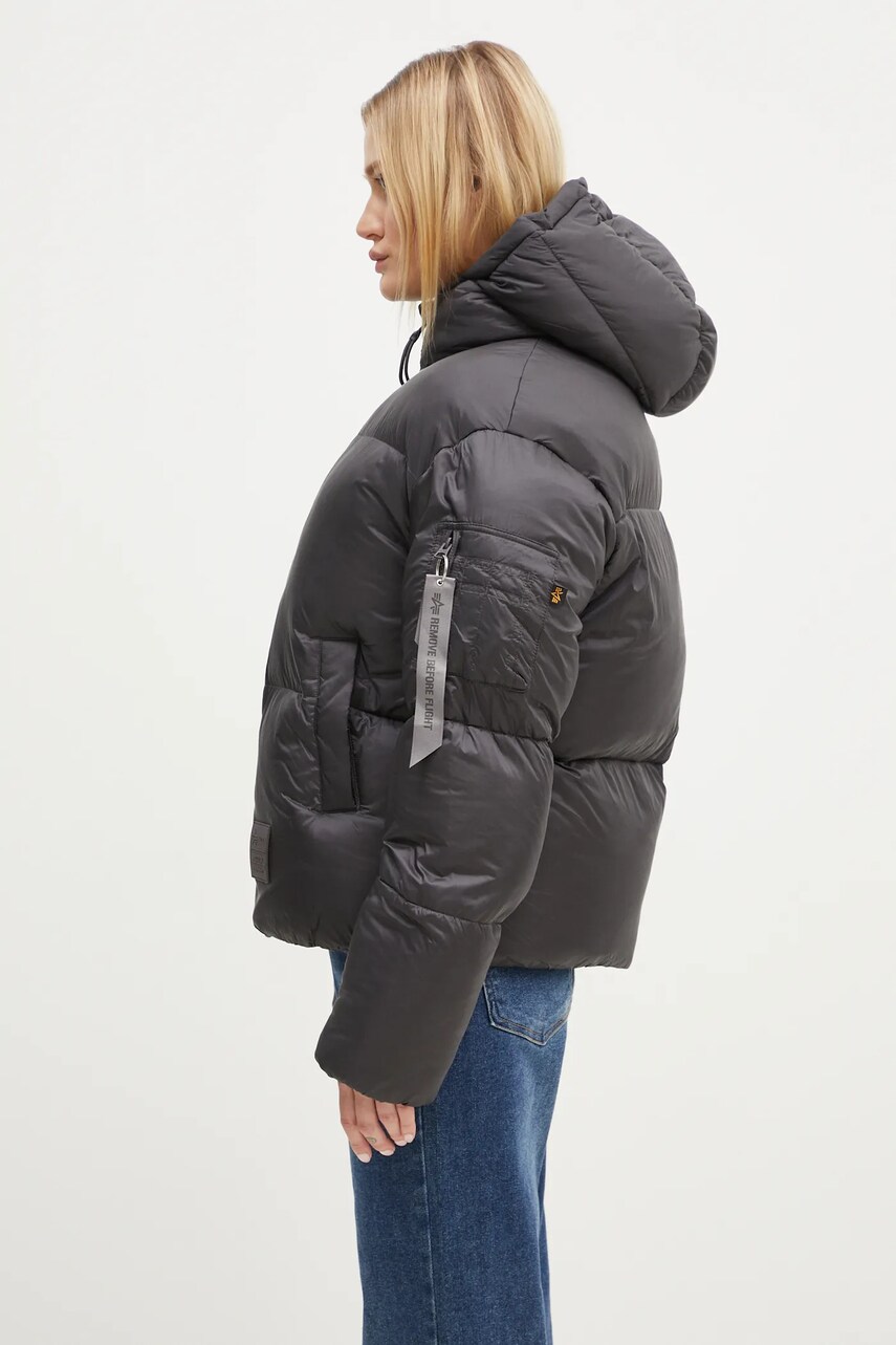 Куртка Alpha Industries жіноча колір сірий зимова 148006