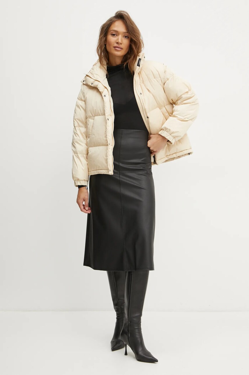 Пухова куртка Weekend Max Mara жіноча колір бежевий зимова 2425486062600