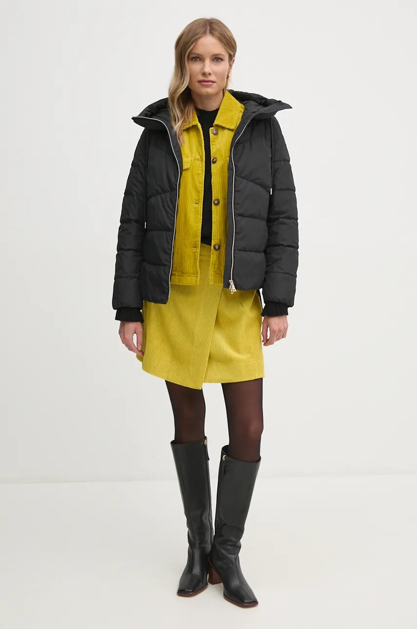 Вельветова куртка United Colors of Benetton колір жовтий перехідна 2HKTDN06O