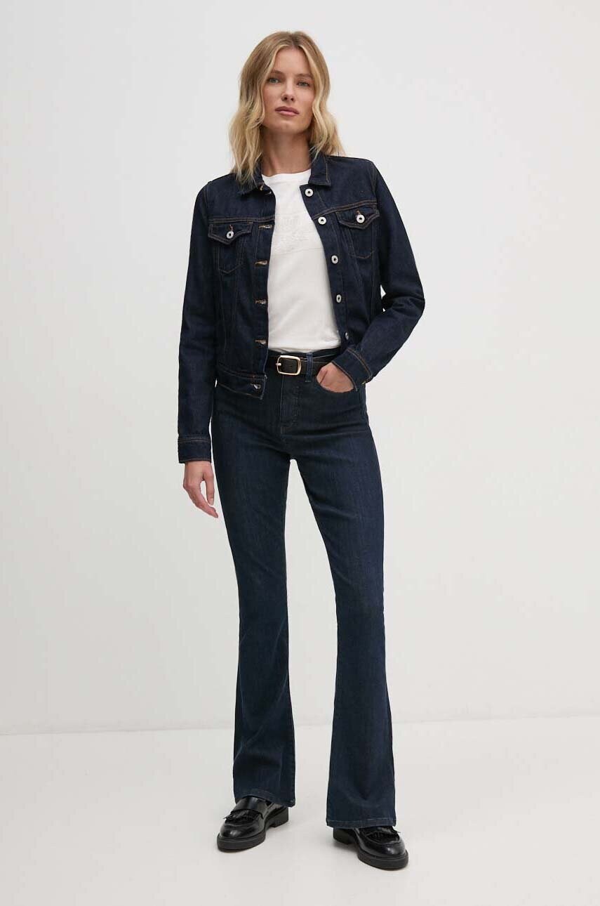 Куртка Pepe Jeans SLIM JACKET жіноча колір синій перехідна PL402430AB2