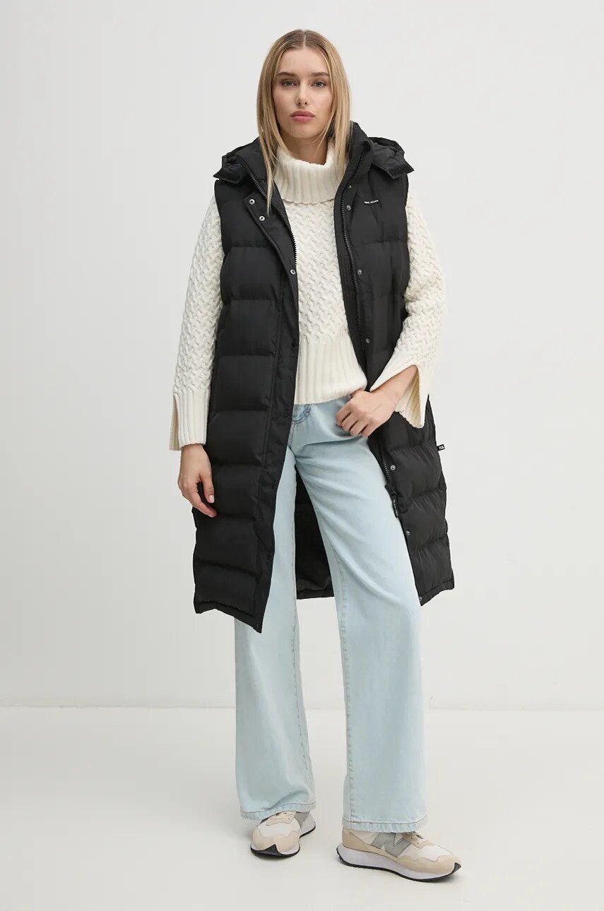 Безрукавка Pepe Jeans BIBI VEST жіноча колір чорний зимова PL402439