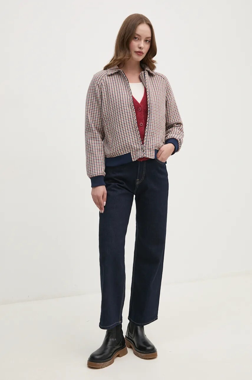 Куртка з домішкою вовни Pepe Jeans BRIDGET колір бежевий перехідна oversize PL402466