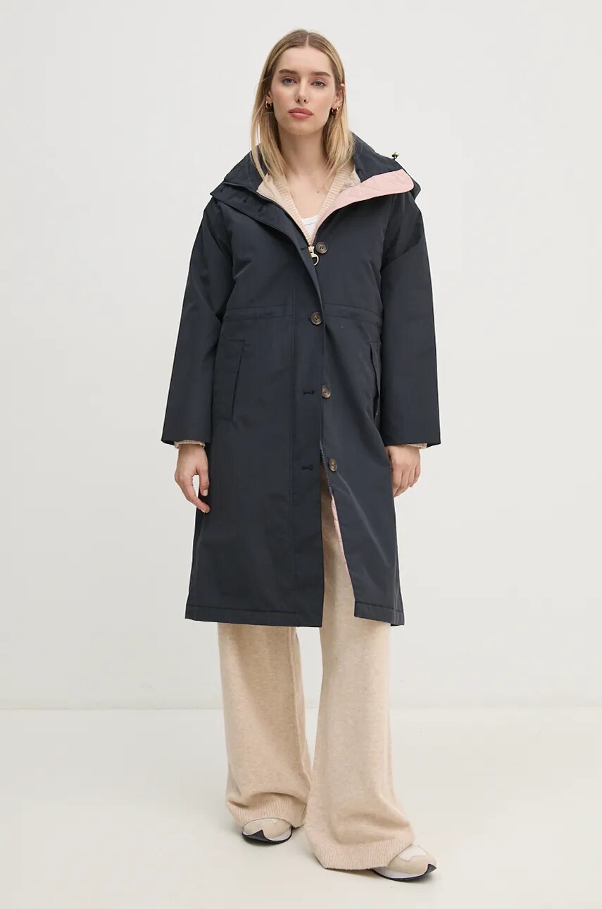 Куртка Barbour Iris Waterproof Jacket жіноча колір синій перехідна oversize LWB0902