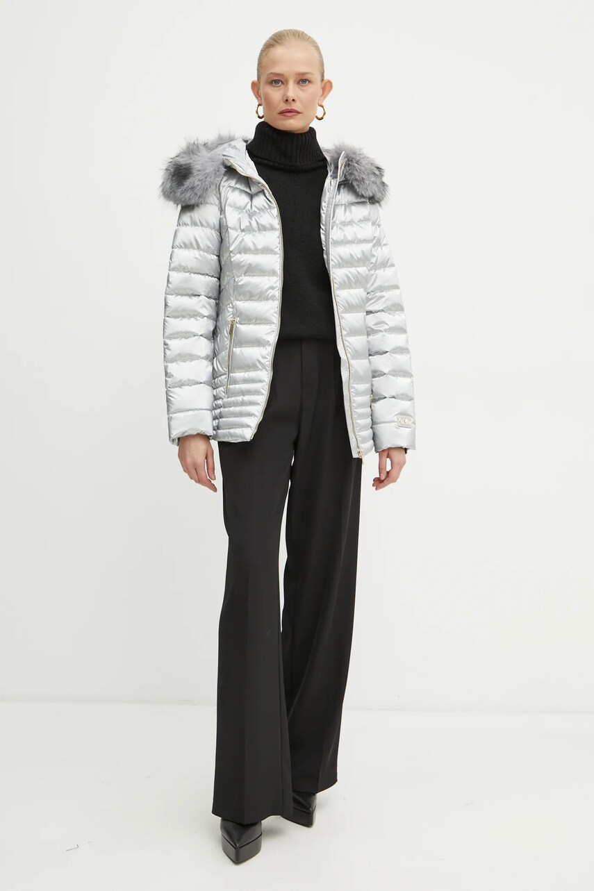 Куртка Marciano Guess JANIS жіноча колір срібний зимова 4BGL01 7176A