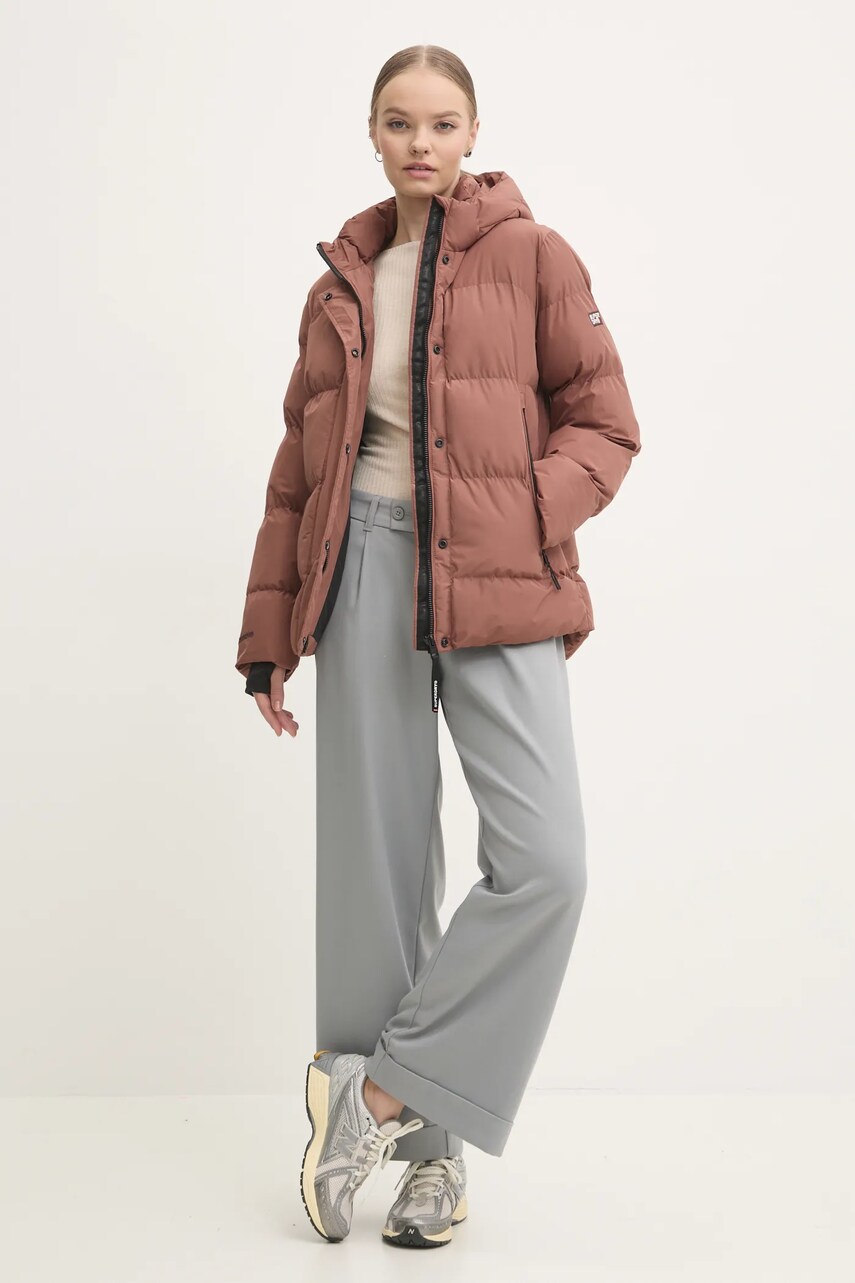 Купити Куртка Superdry жіноча колір коричневий зимова W5011728A-2TP – головне зображення