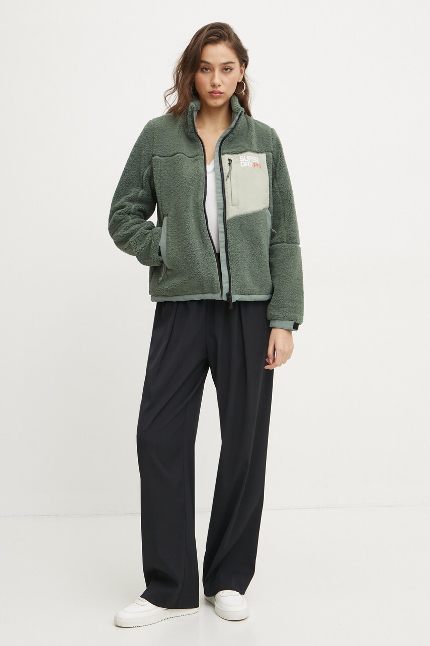 Куртка Superdry жіноча колір зелений перехідна W5011743A-F2L