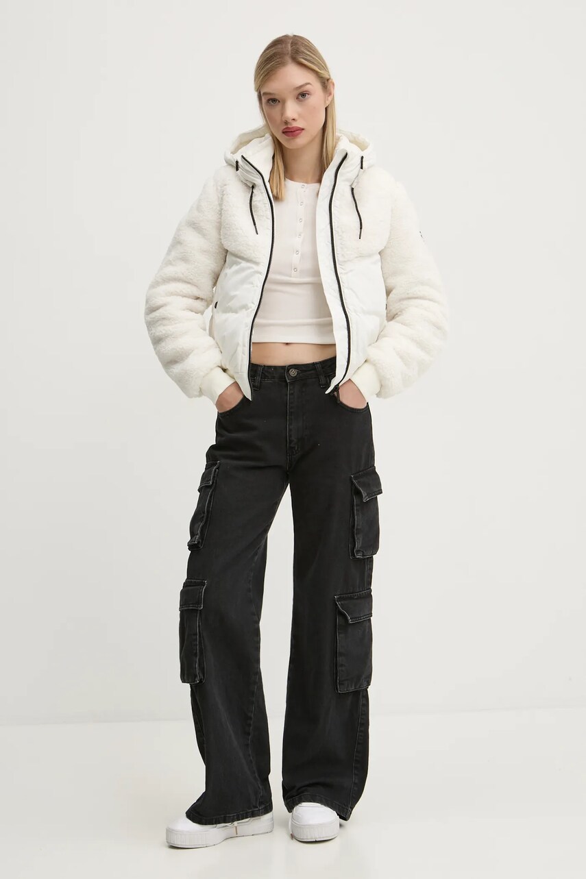 Куртка Superdry жіноча колір білий зимова W5011758A-71D