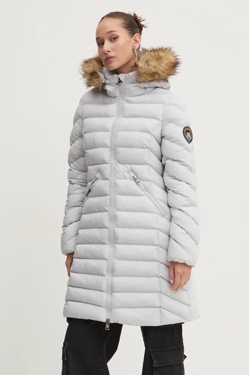 Куртка Superdry жіноча колір сірий зимова W5011789A-FRM