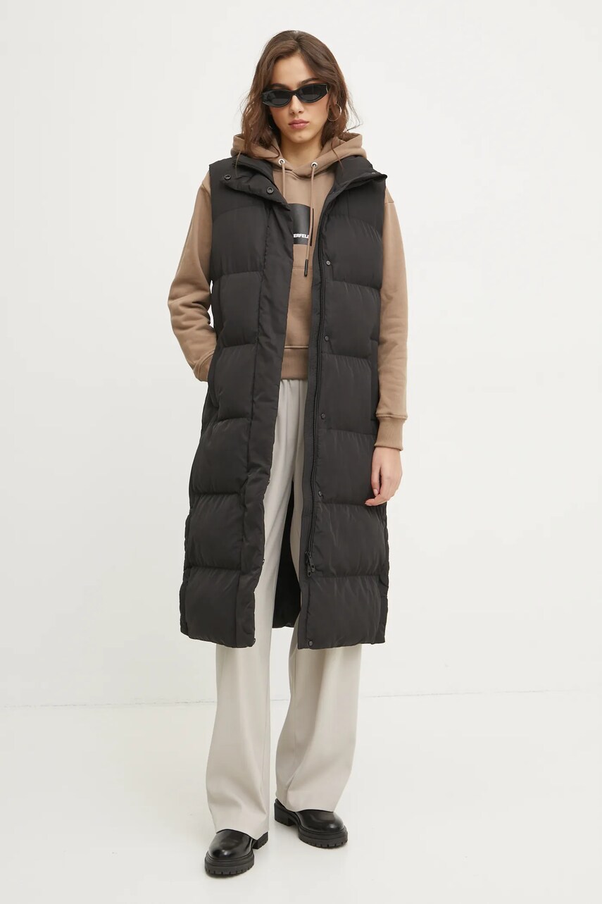 Безрукавка Superdry жіноча колір чорний зимова W5011803A-02A