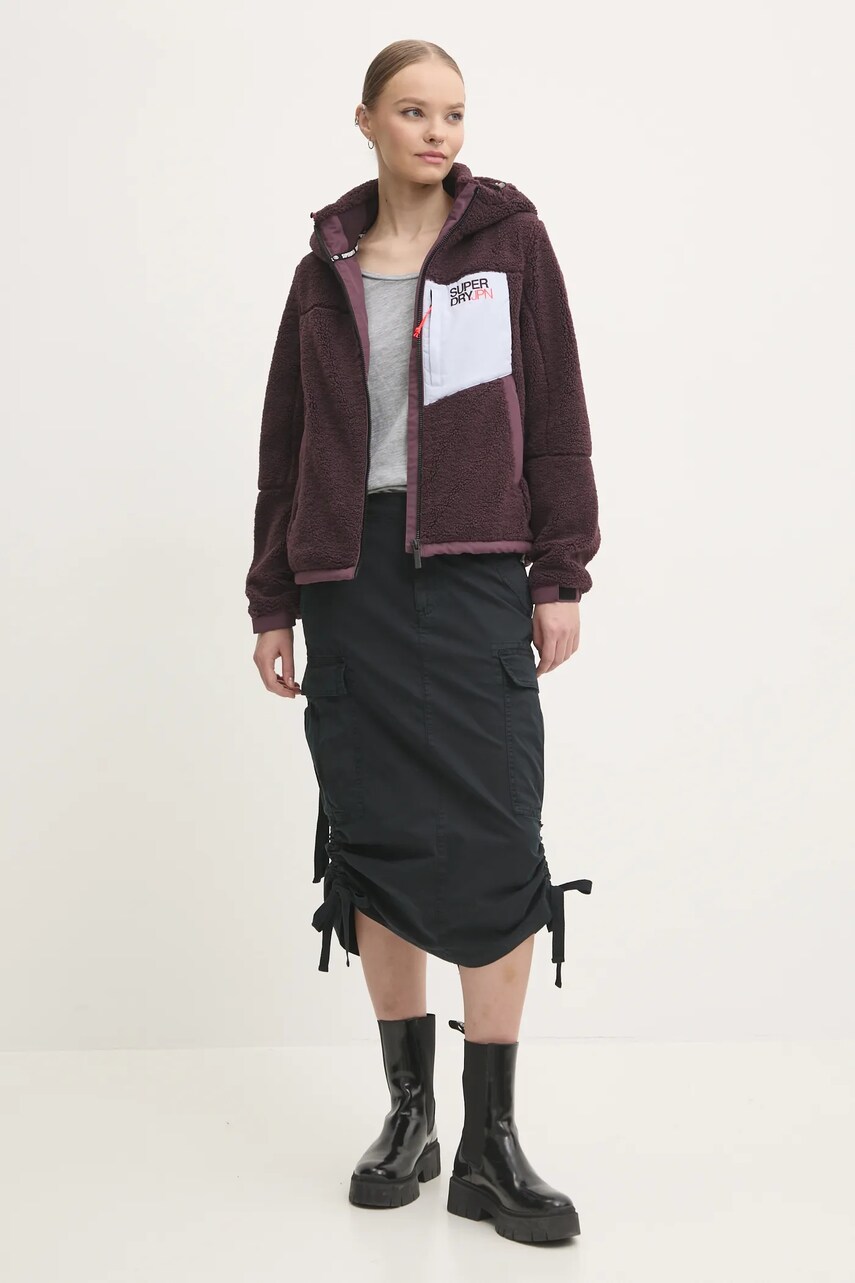 Куртка Superdry жіноча колір фіолетовий перехідна W5011820A-C4J