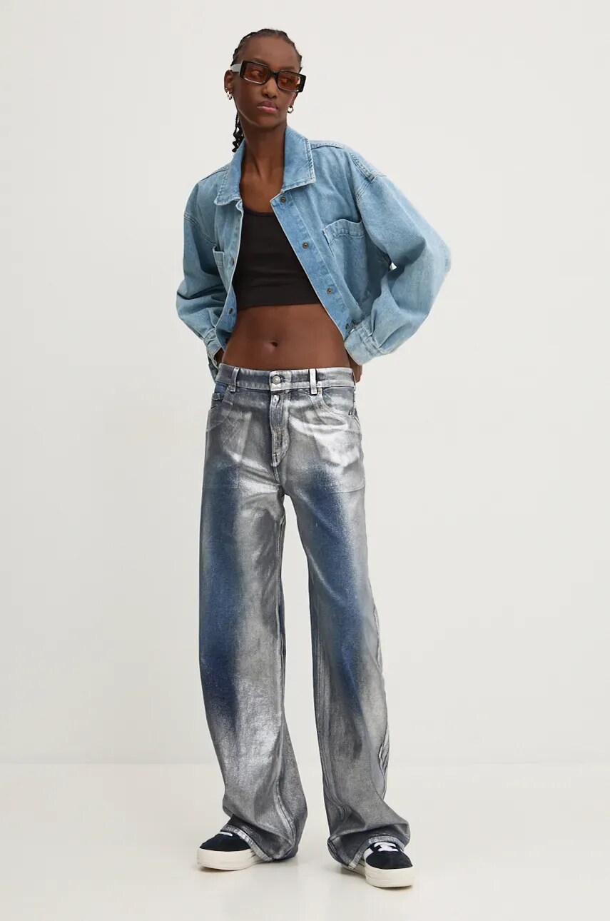 Джинсова куртка Kaotiko жіноча перехідна oversize AP026-01-K002