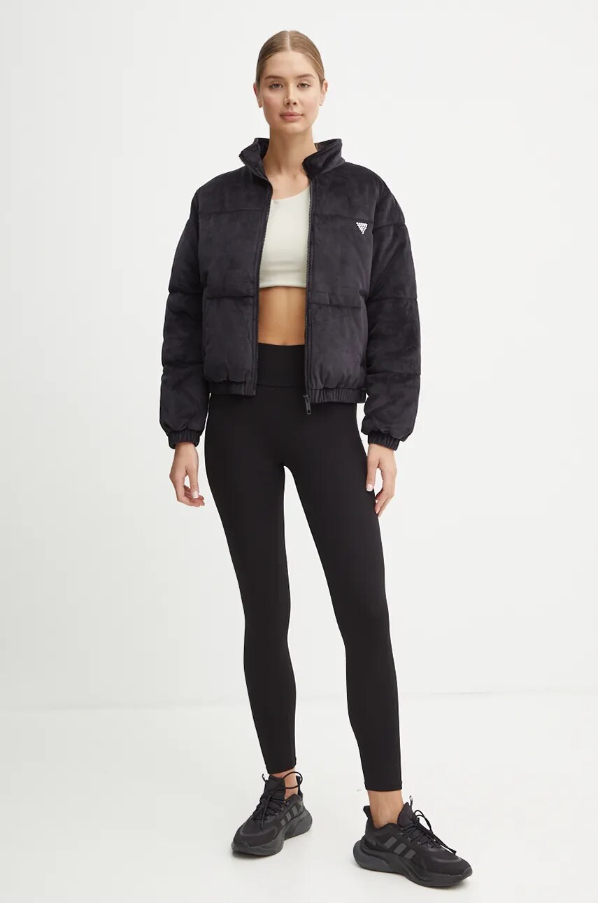Куртка Guess COUTURE жіноча колір чорний зимова V4BL03 KBXI2