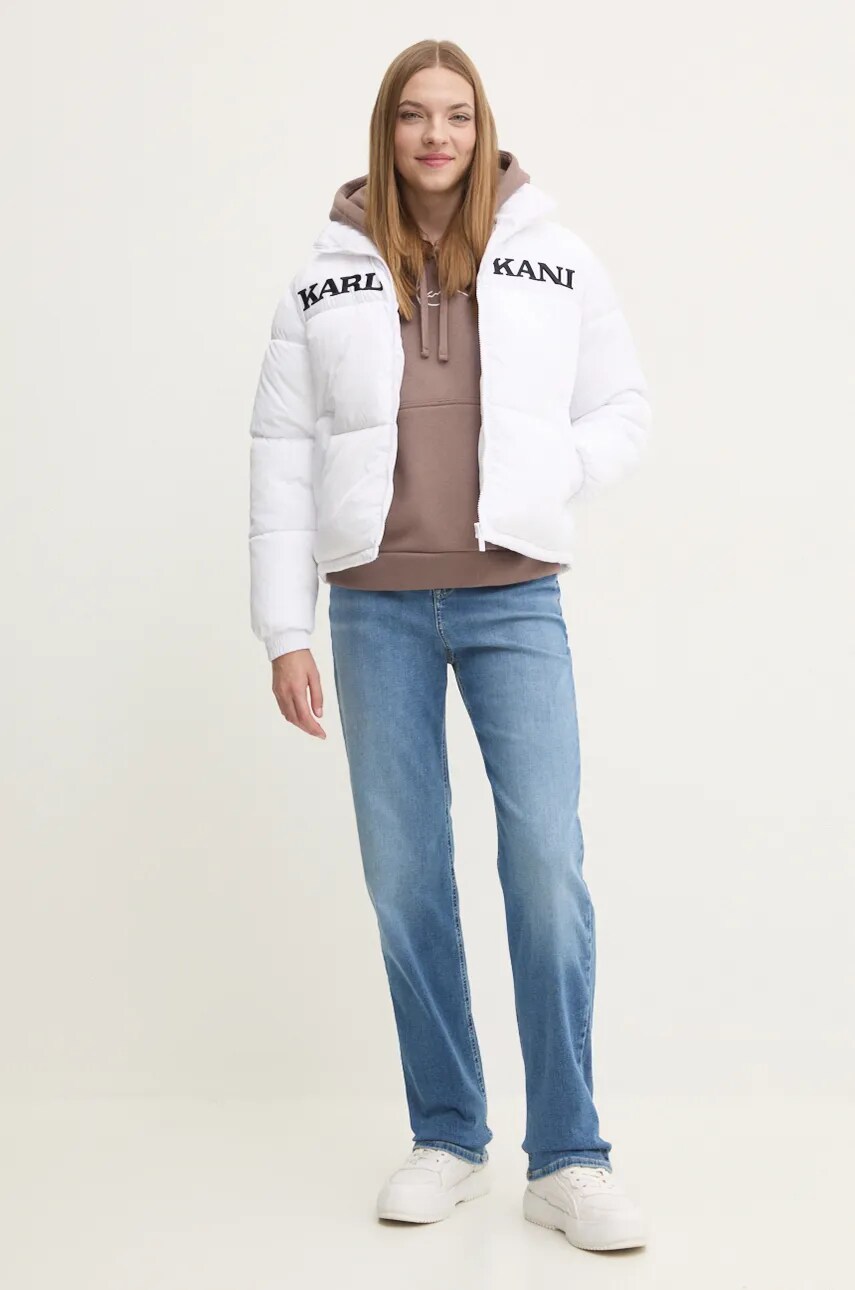 Куртка Karl Kani жіноча колір білий зимова oversize 61760001