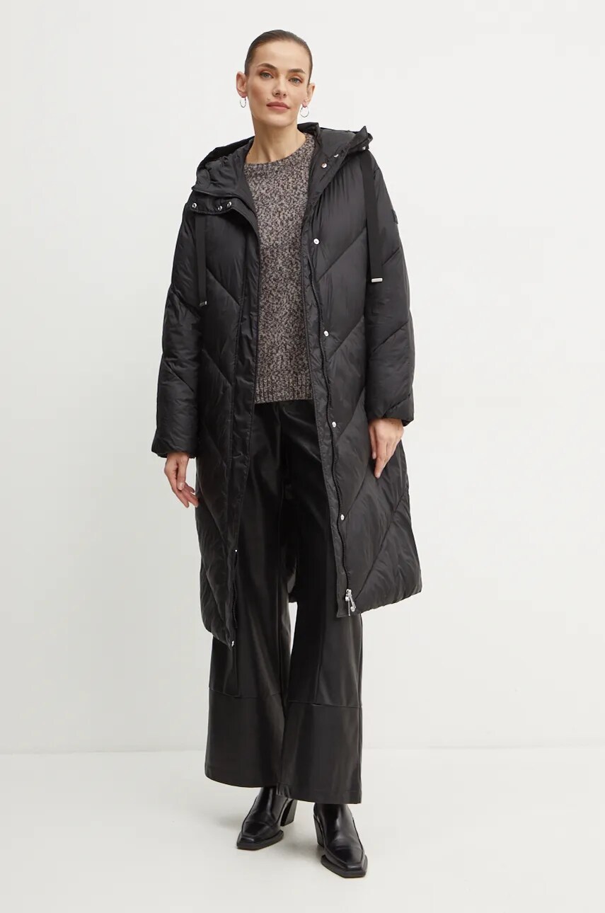 Куртка Boss Orange жіноча колір чорний перехідна oversize 50524024