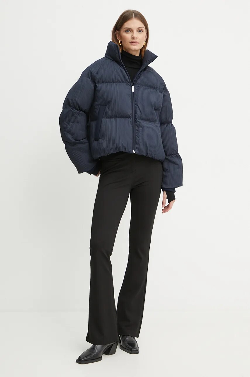 Куртка BOSS жіноча колір синій зимова oversize 50524026