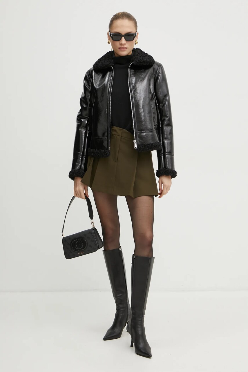 Куртка Guess ANDREA жіноча колір чорний перехідна W4BL14 WGHW0