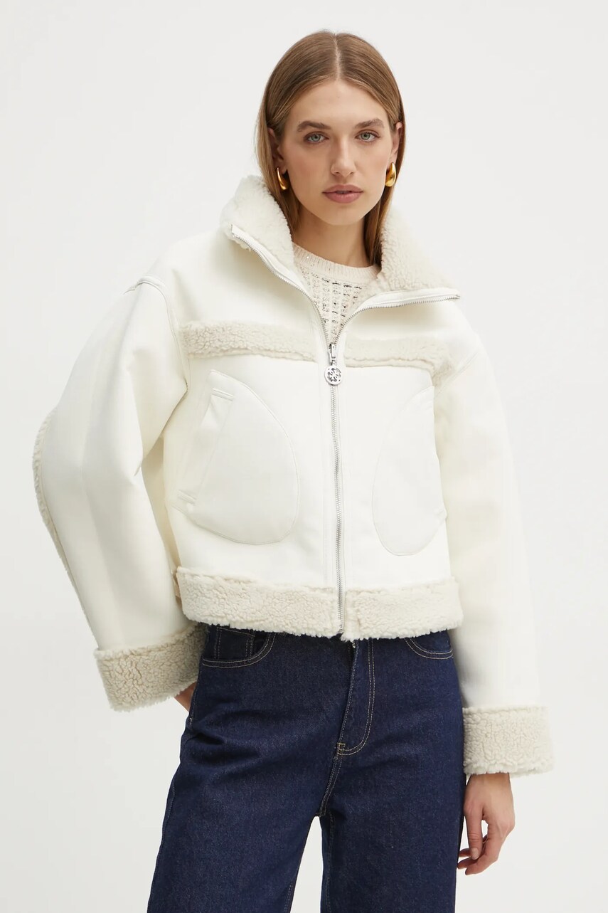 Двостороння куртка Guess LETITIA жіноча колір бежевий перехідна W4BL2V WGS10