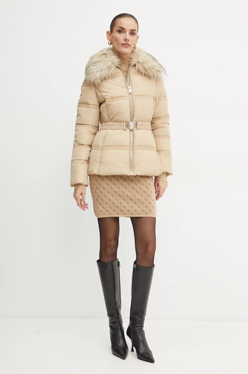Куртка Guess MARISOL жіноча колір бежевий зимова W4BL43 WGK22