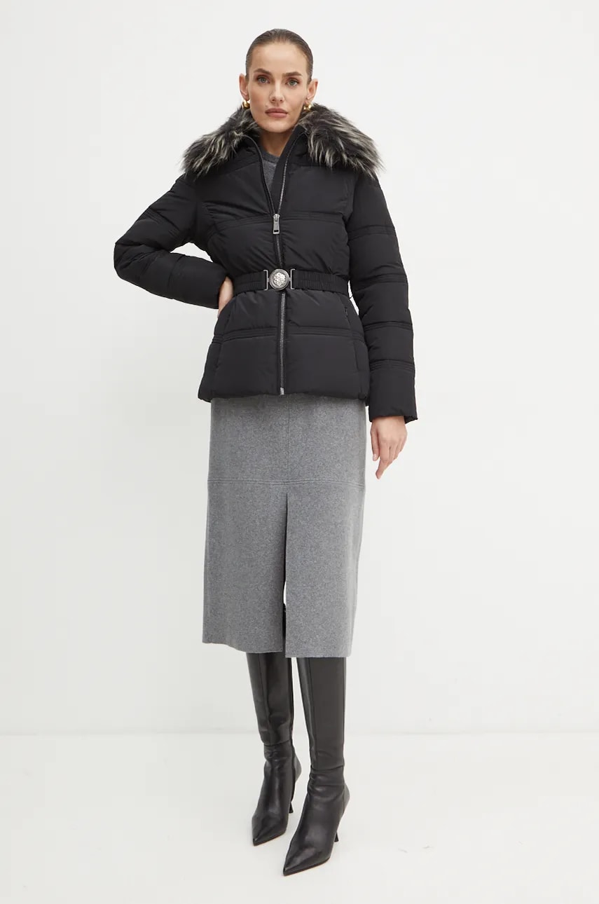 Куртка Guess MARISOL жіноча колір чорний зимова W4BL43 WGK22
