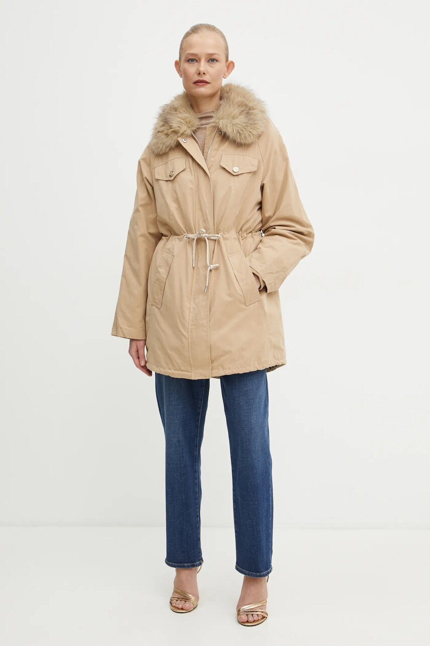 Куртка Guess LUCIE жіноча колір бежевий перехідна W4BL45 WGK30