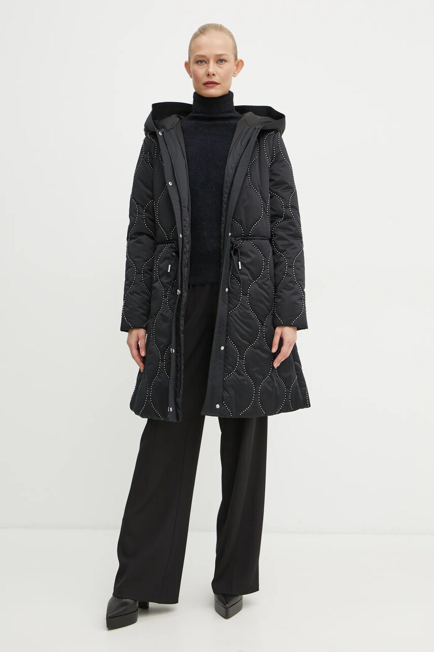 Куртка Guess MAITE жіноча колір чорний зимова W4BL56 WGL30
