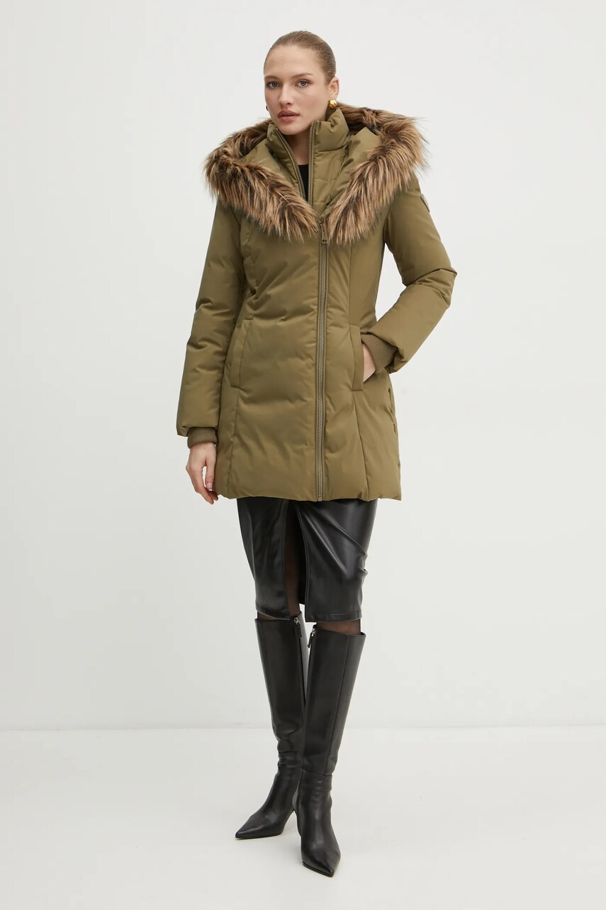 Куртка Guess SYLVIE жіноча колір зелений зимова W4BL59 WG7X2