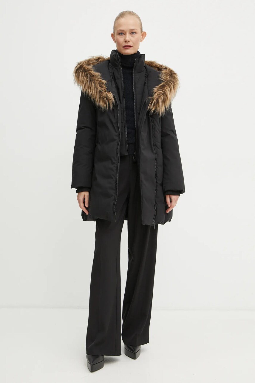 Куртка Guess SYLVIE жіноча колір чорний зимова W4BL59 WG7X2